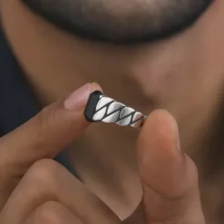 Black Rhodium Impeccable Ring For Him