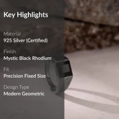 Black Rhodium Jazz Up Ring For Him