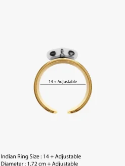 Bold Heart Dual Tone Ring (Size 14)