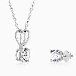 Classic Silver Zircon Set