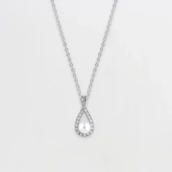 Dazzling Pearl Set with Link Chain