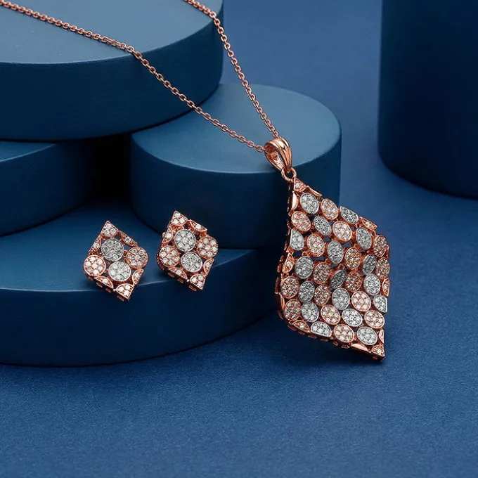 Dual Tone Celeste Grove Silver Set