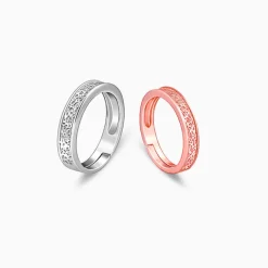 Dual Tone Destined Hearts Couple Bands