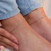 Dual Tone Dewdrop Anklet