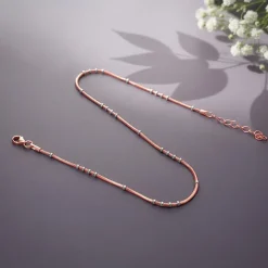 Dual Tone Dewdrop Anklet