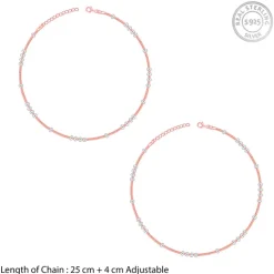 Dual Tone Dewdrop Anklet