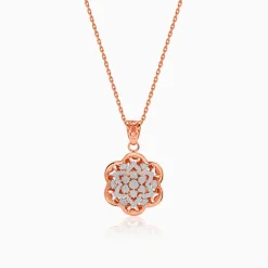 Dual Tone Eloria Silver Pendant With Link Chain