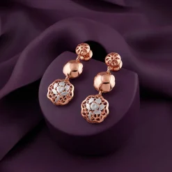 Dual Tone Filigree Orb Silver Earrings