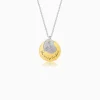 Dual Tone Golden Personalised Heart Message Necklace