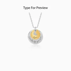 Dual Tone Golden Personalised Layered Coins Name Necklace