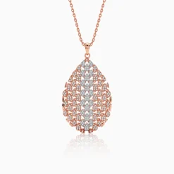 Dual Tone Mermaid Gleam Silver Pendant With Link Chain