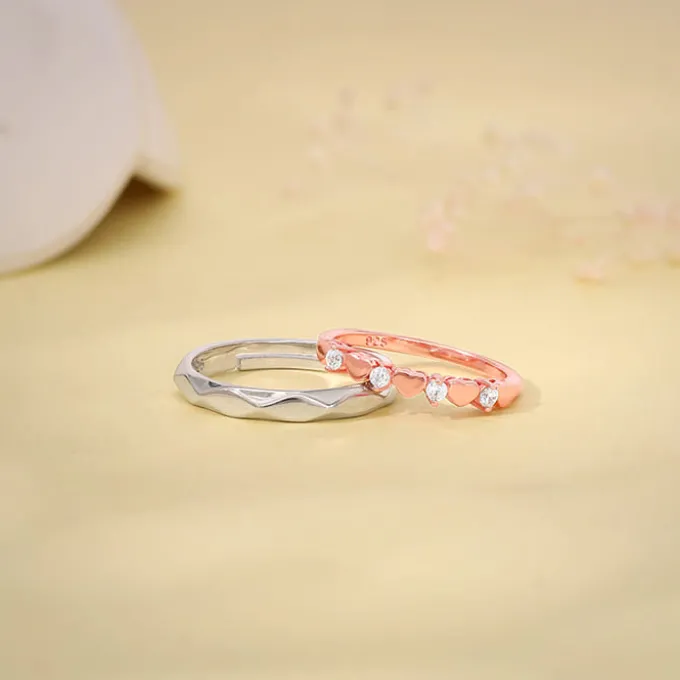 Dual Tone One Love Couple Bands