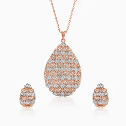 Dual Tone Oval Reef Silver Set
