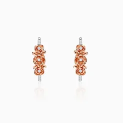 Dual Tone Petals of Her Earrings