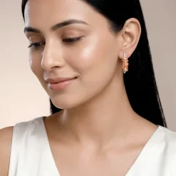 Dual Tone Petals of Her Earrings