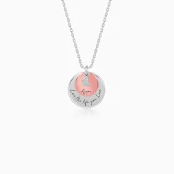 Dual Tone Rose Gold Personalised Layered Coins Name Necklace