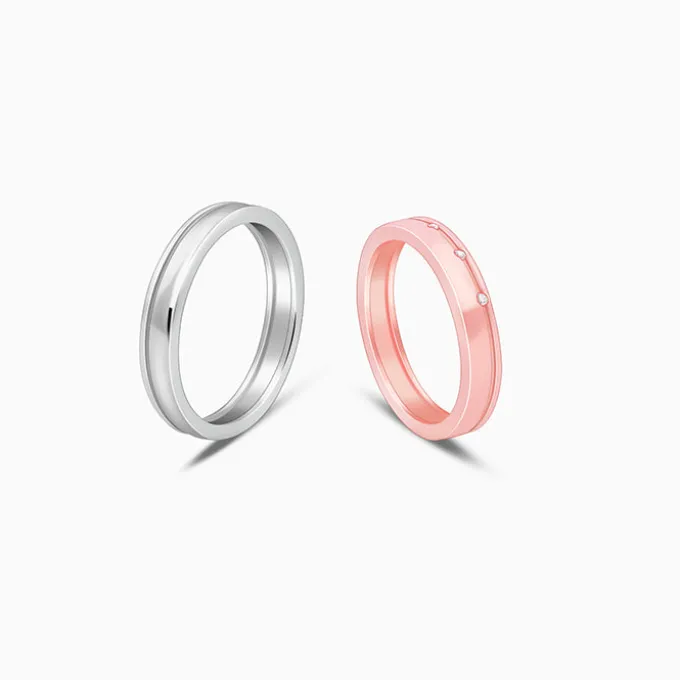 Dual Tone Soulbound Couple Band