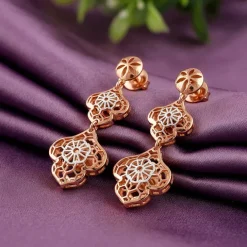 Dual Tone Sweet Aura Silver Earrings