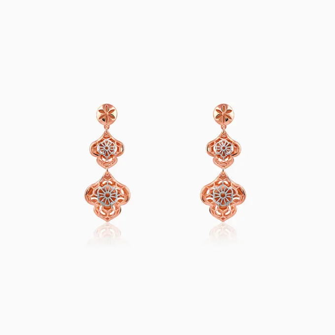 Dual Tone Sweet Aura Silver Earrings