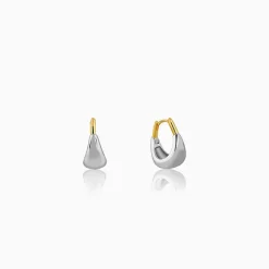 Dual Tone Uniquely Yours Hoop Earrings