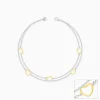 Dual Tone United Hearts Layered Anklet