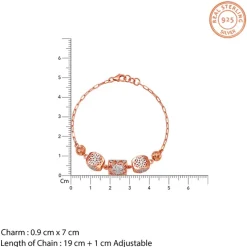 Dual Tone Zenith Charm Silver Bracelet