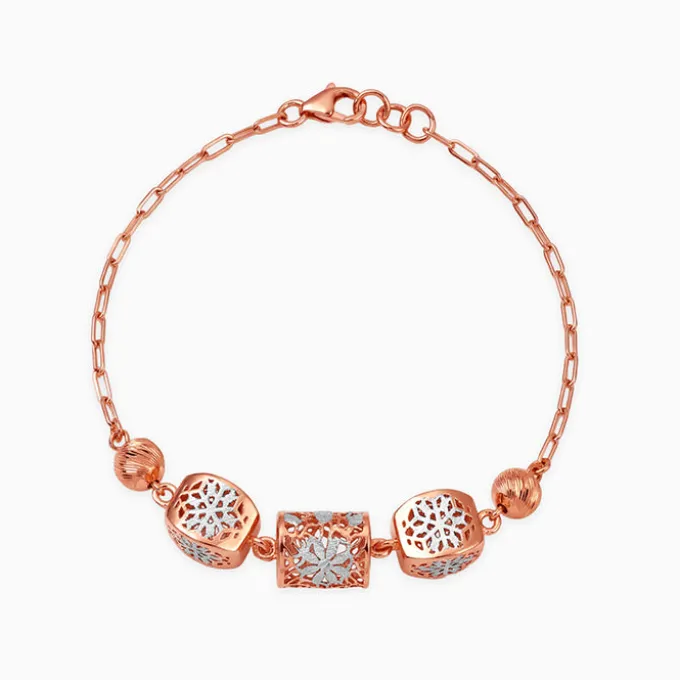 Dual Tone Zenith Charm Silver Bracelet