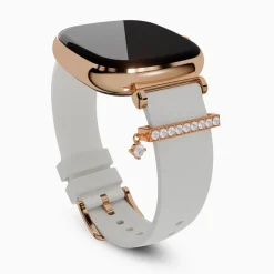 GIVA X boAt Chrome Ivory Watch with Rose Gold Elowen Charm