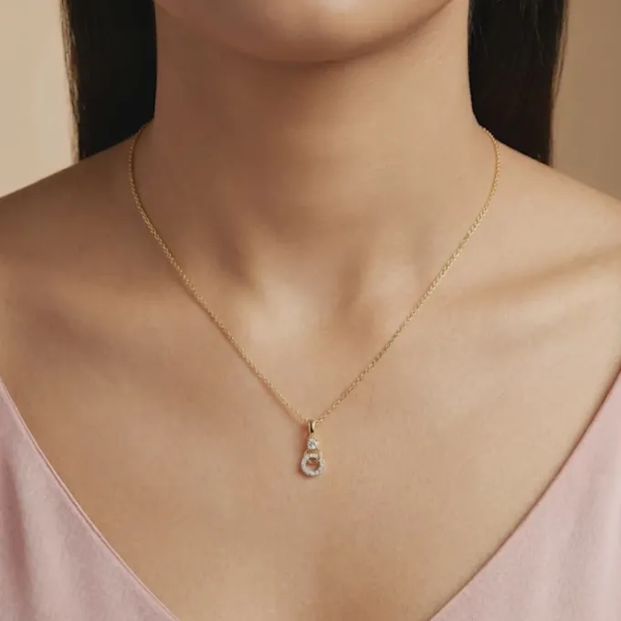 Gold Adalia Lab Grown Diamond Pendant