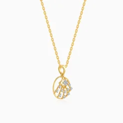 Gold Admiring Shine Lab Grown Diamond Pendant