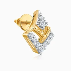 Gold Aero Kite Lab Grown Diamond Studs