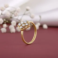 Gold Amer Trellis Lab Grown Diamond Ring