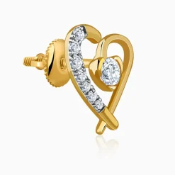 Gold Amora Crown Lab Grown Diamond Earrings