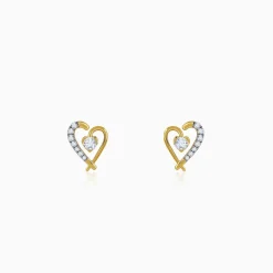 Gold Amora Crown Lab Grown Diamond Earrings