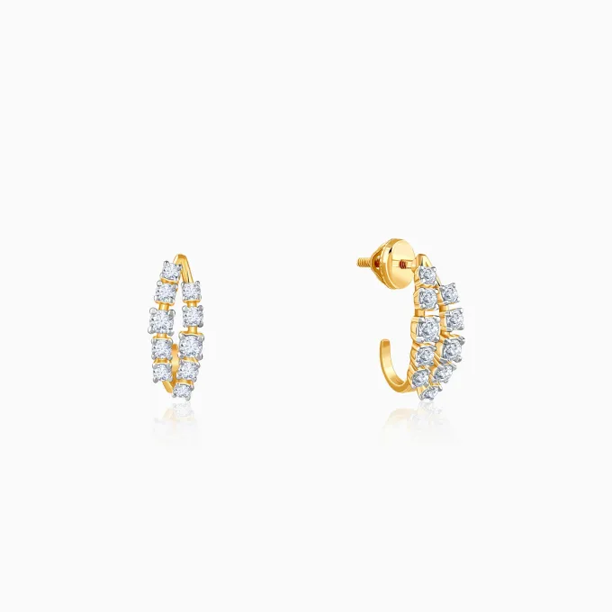 Gold and Bold Lab Grown Diamond Earrings