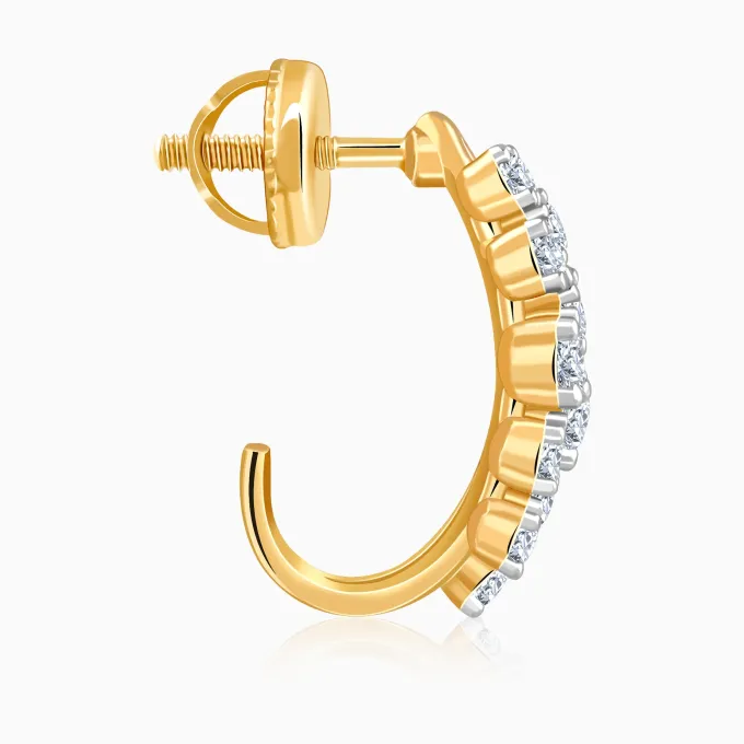 Gold and Bold Lab Grown Diamond Earrings
