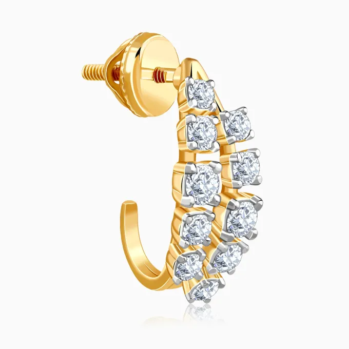 Gold and Bold Lab Grown Diamond Earrings