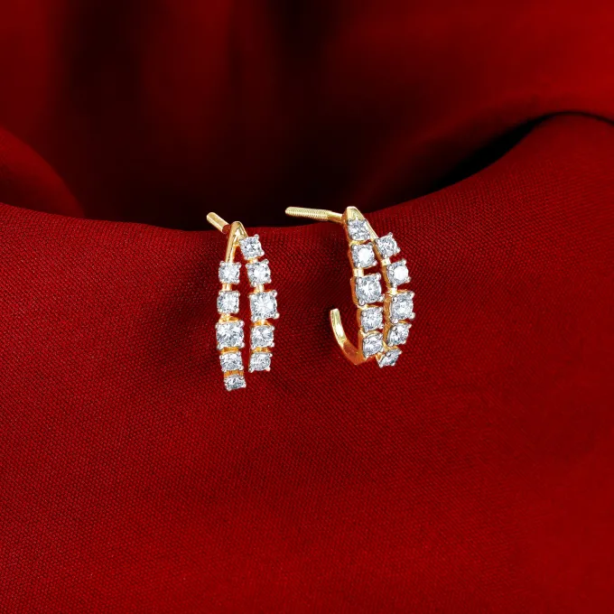 Gold and Bold Lab Grown Diamond Earrings