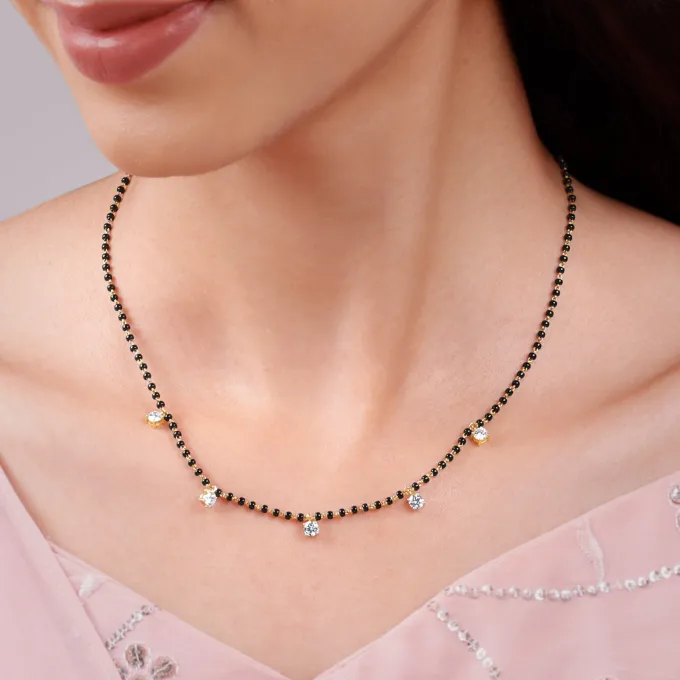 Gold Ankitha Lab Grown Diamond Mangalsutra