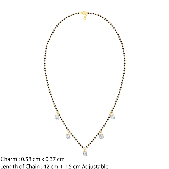 Gold Ankitha Lab Grown Diamond Mangalsutra