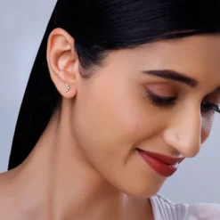 Gold Arc of Beauty Lab Grown Diamond Earrings
