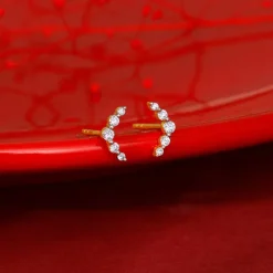 Gold Arc of Beauty Lab Grown Diamond Earrings