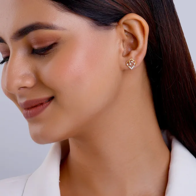 Gold Arteria Diamond Earrings
