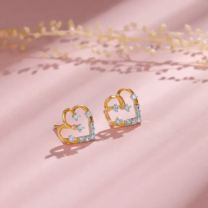Gold Arteria Diamond Earrings