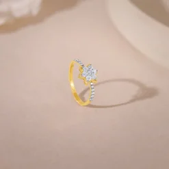 Gold Artistic Flora Lab Grown Diamond Ring