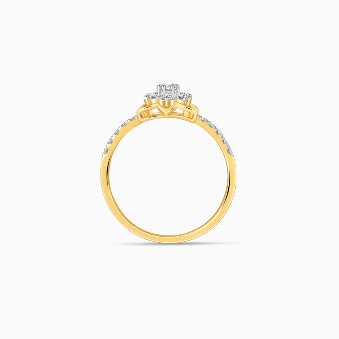 Gold Artistic Flora Lab Grown Diamond Ring