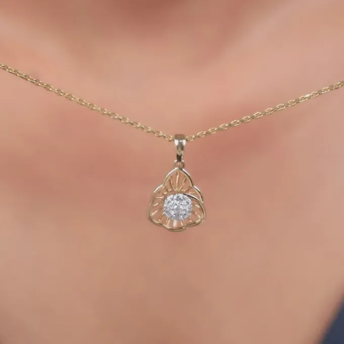 Gold Astrid Lab Grown Diamond Pendant