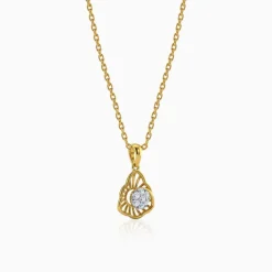 Gold Astrid Lab Grown Diamond Pendant