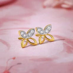 Gold Aurea Lab Grown Diamond Earrings