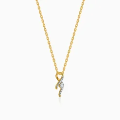 Gold Aurelia Spiral Lab Grown Diamond Pendant